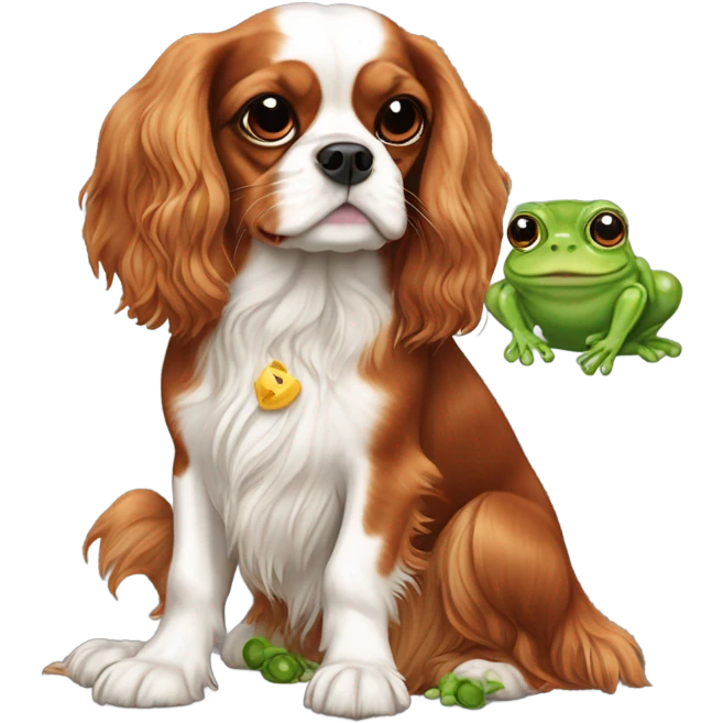 Cavalier with frog emoji