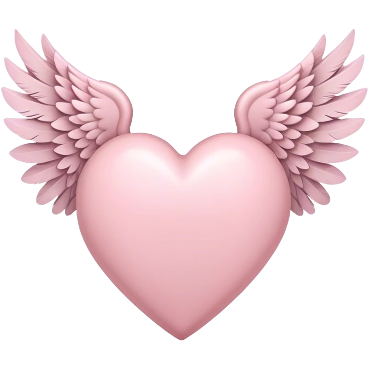 light pink heart with wings emoji