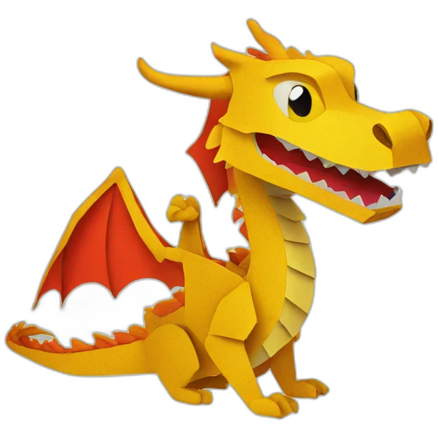 Dragon paper puppet emoji