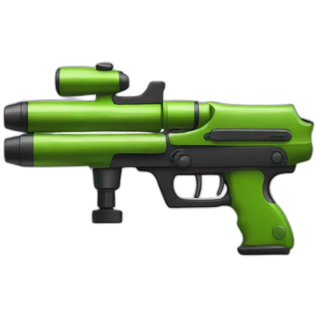 Cartoon paintball gun emoji