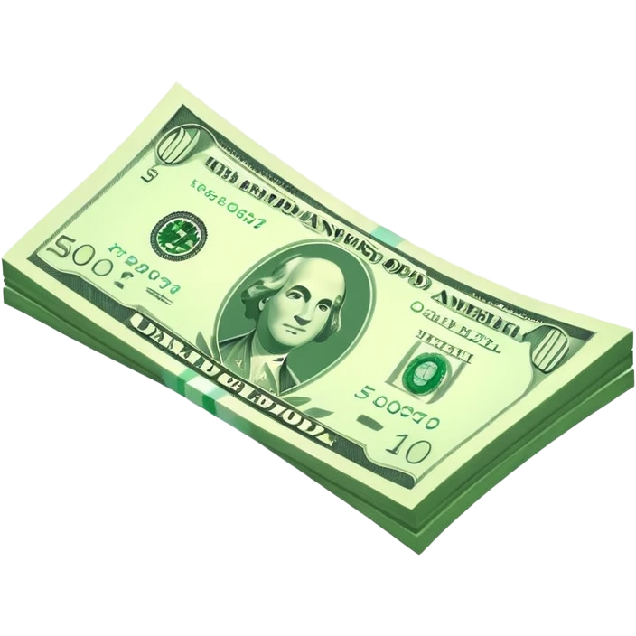 a floating usd bill emoji
