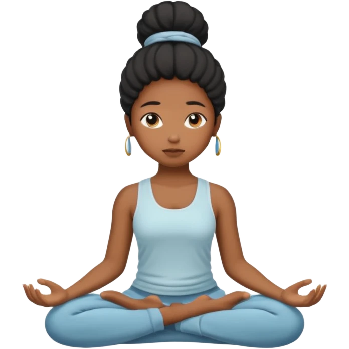 Black girl meditating  emoji