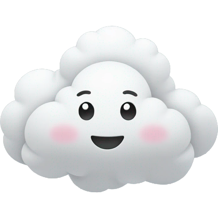 Clouds with smile emoji