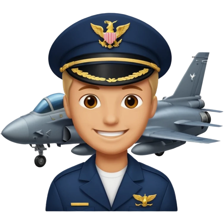 a fighter of the navy emoji