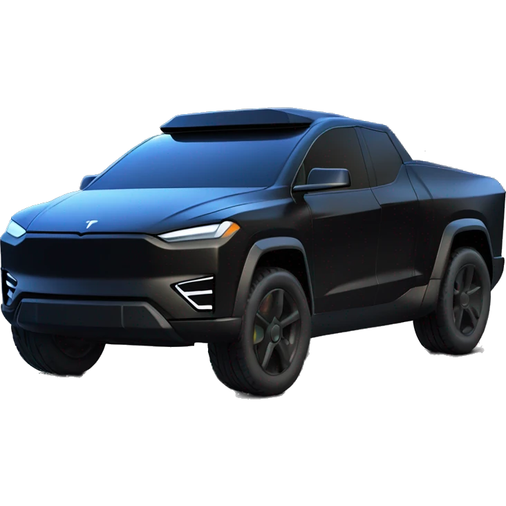 black tesla cybertruck emoji