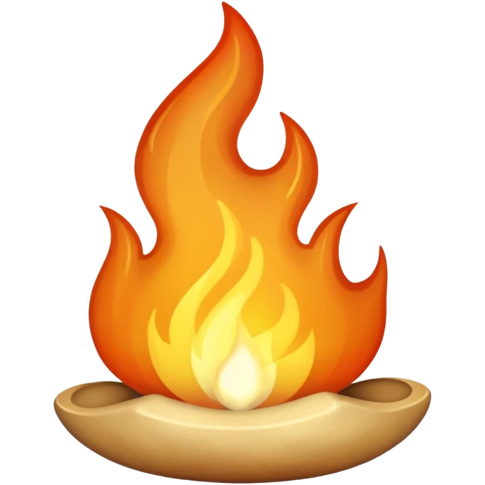 Beige fire emoji