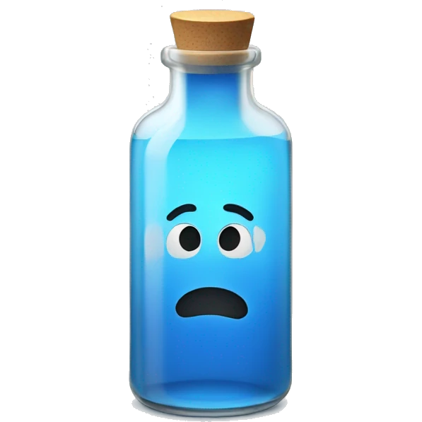 blue liquid in vial emoji