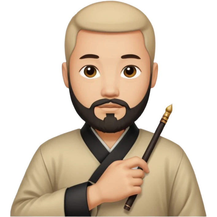 Ingeniero con barba y letra china minipeka  emoji