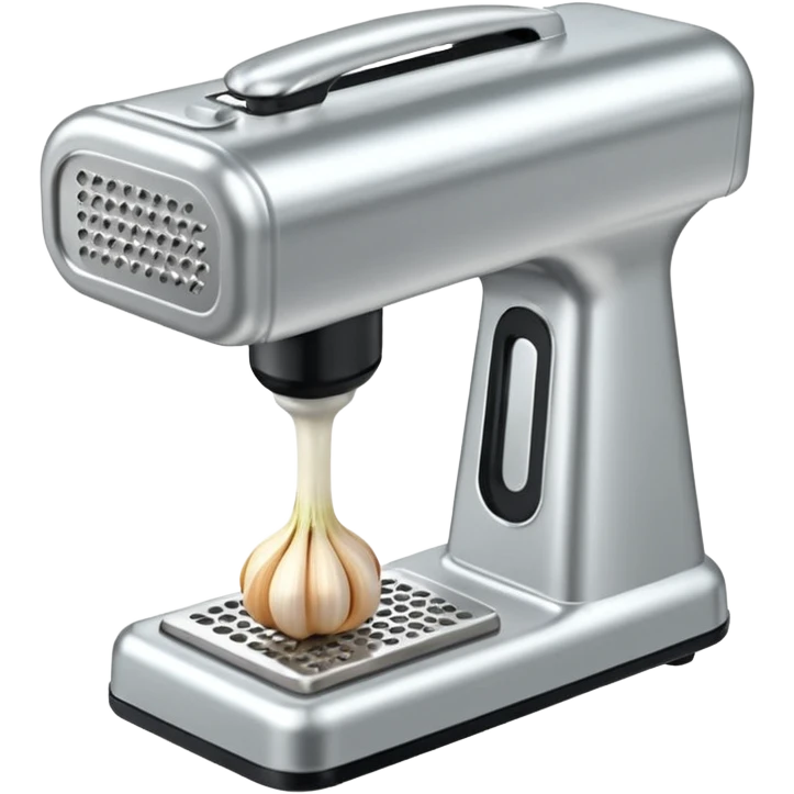 garlic being pressed in a garlic press emoji