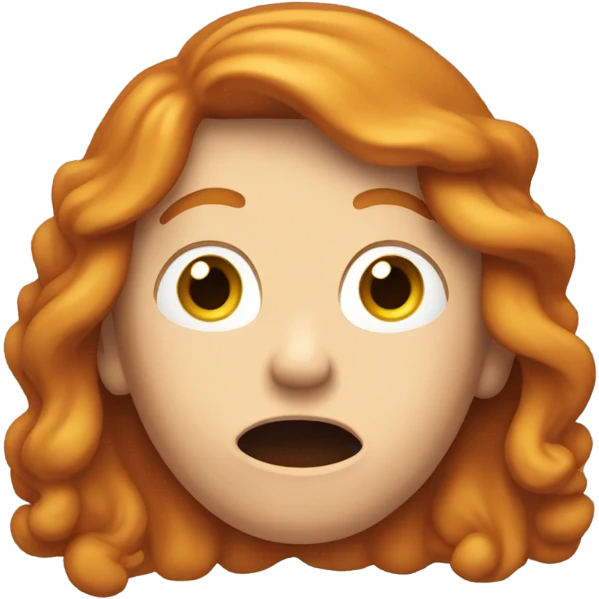 Long Ginger hair face palm emoji