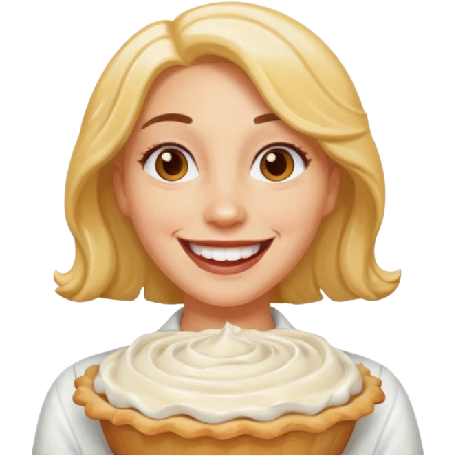 Female pie fight emoji