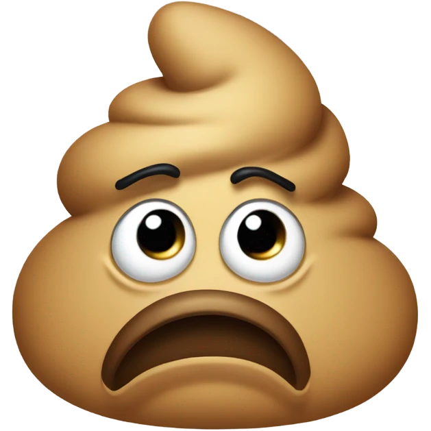Unhappy poop emoji