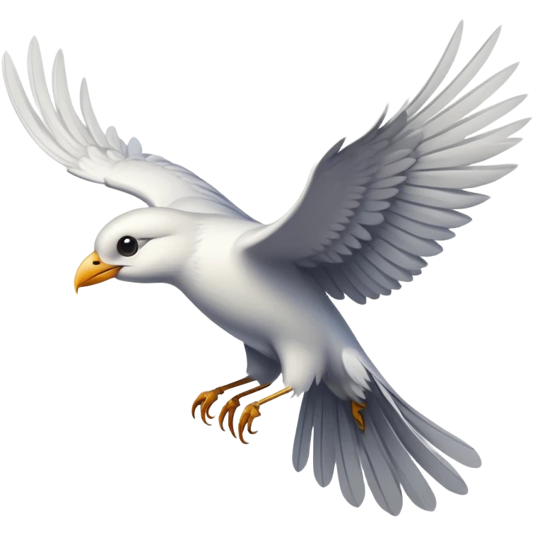 A bird flew towards the right side  emoji
