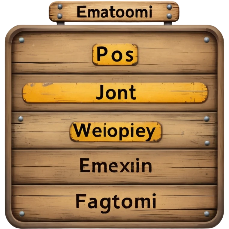 Platform board, with text . emoji