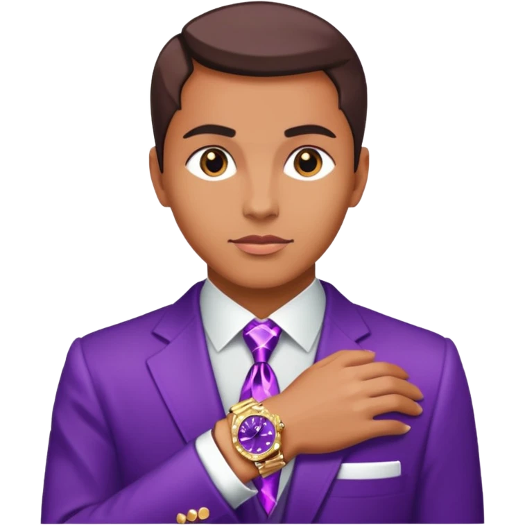 Shine Purple Diamond Rolex flex emoji