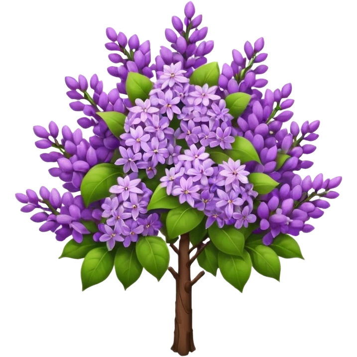 lilac flower bushes emoji