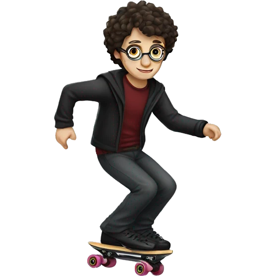 Harry Potter rollerskating emoji