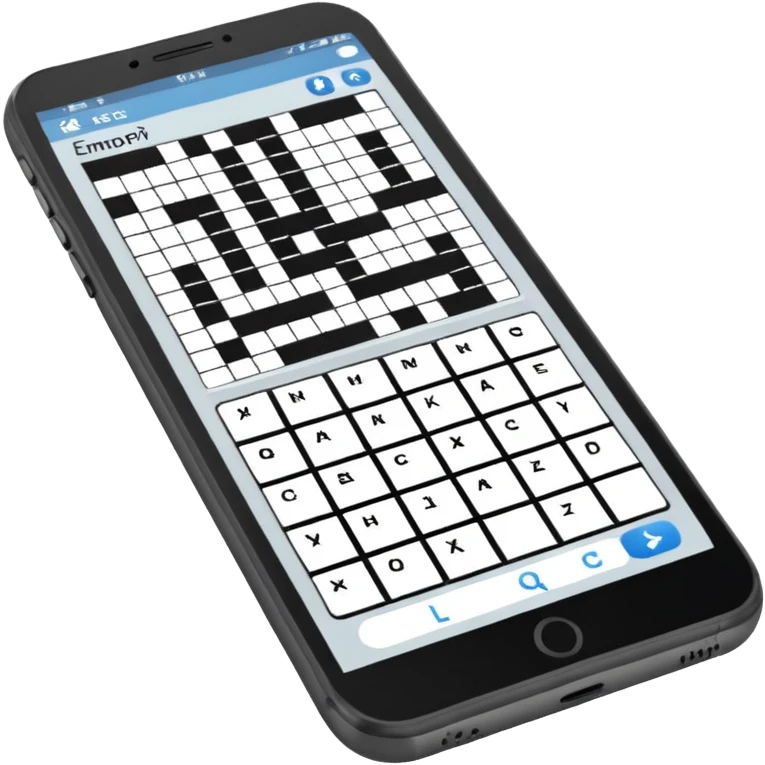 Crosswords on cellphone emoji