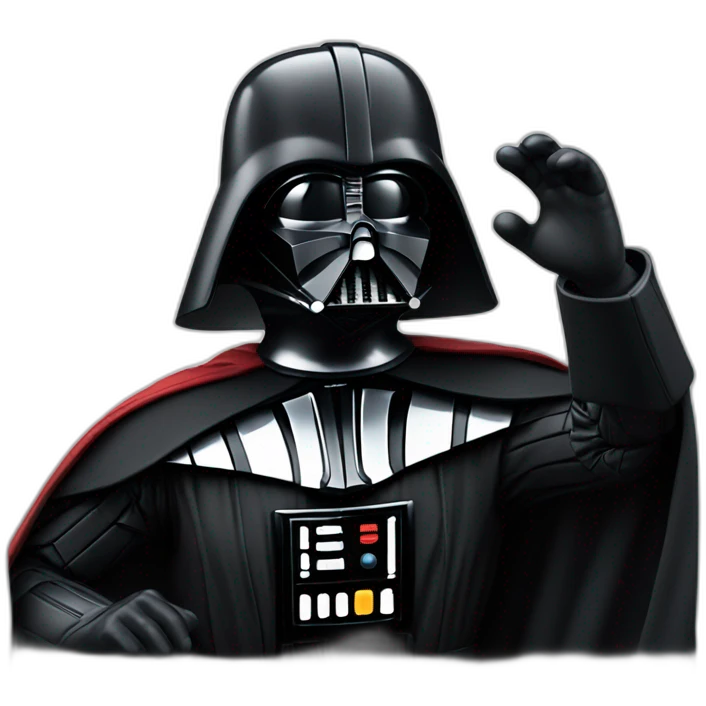 Darth vedor doing dab emoji