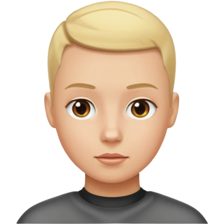 Blonde person with buzz cut emoji