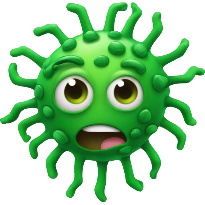Green virus emoji