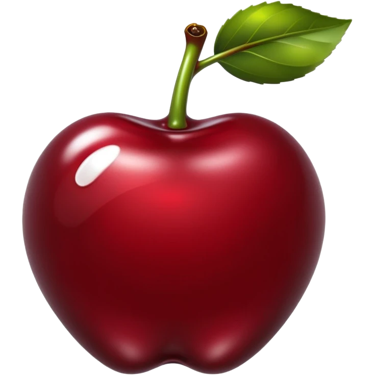 bitten cherry, liquid silver chrome, playful erotic symbolism, glossy shine emoji