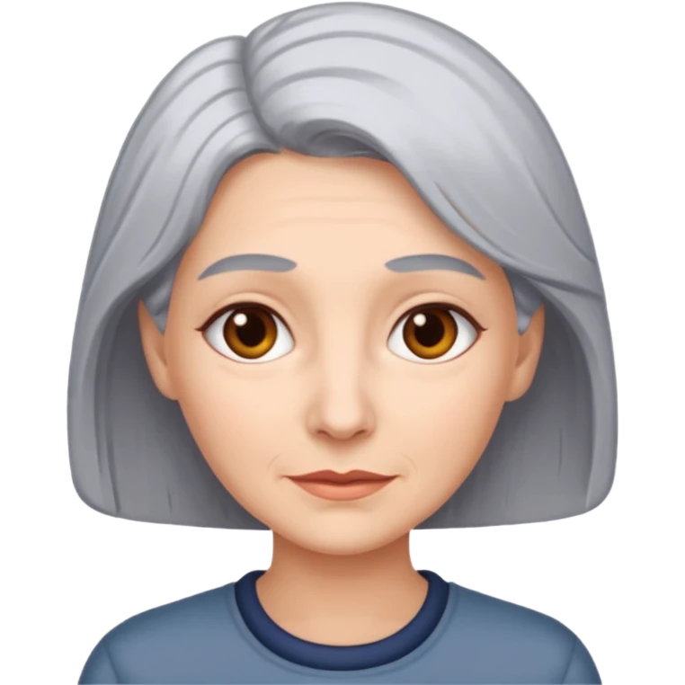 Woman with grey hair emoji