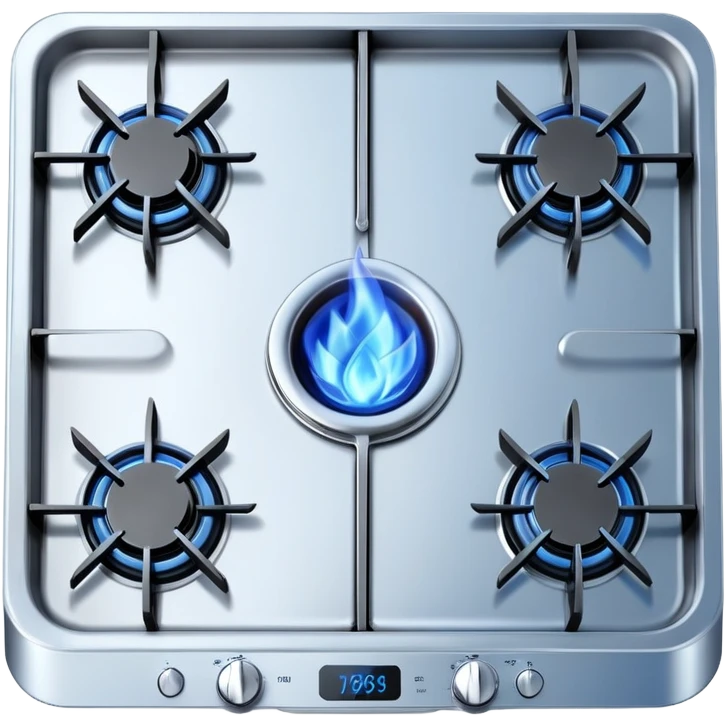 stove burner with blue flame emoji