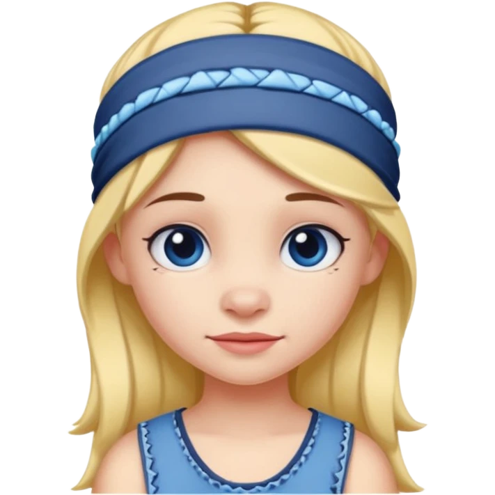 A girl wearing a headband with stitch on it ￼ emoji