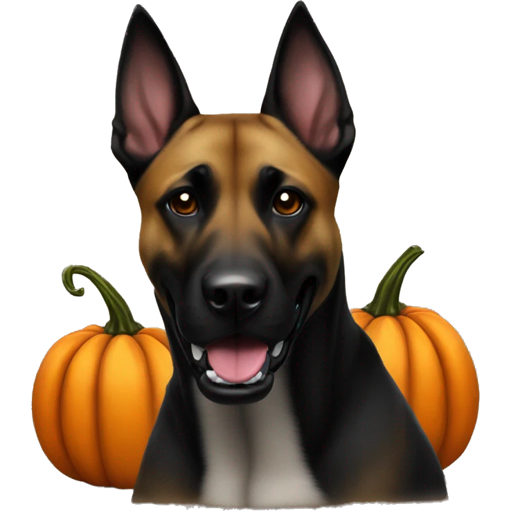 malinois halloween pumpkin emoji