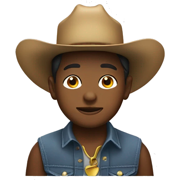 small boy with cowboy hat  emoji