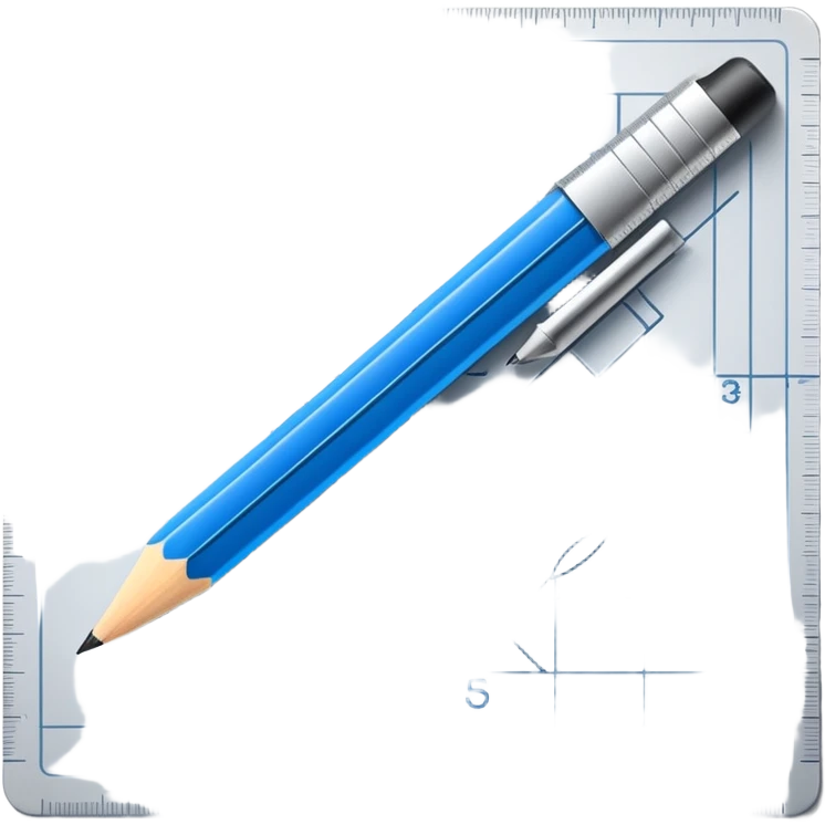 blueprint plan with a pencil and ruler emoji