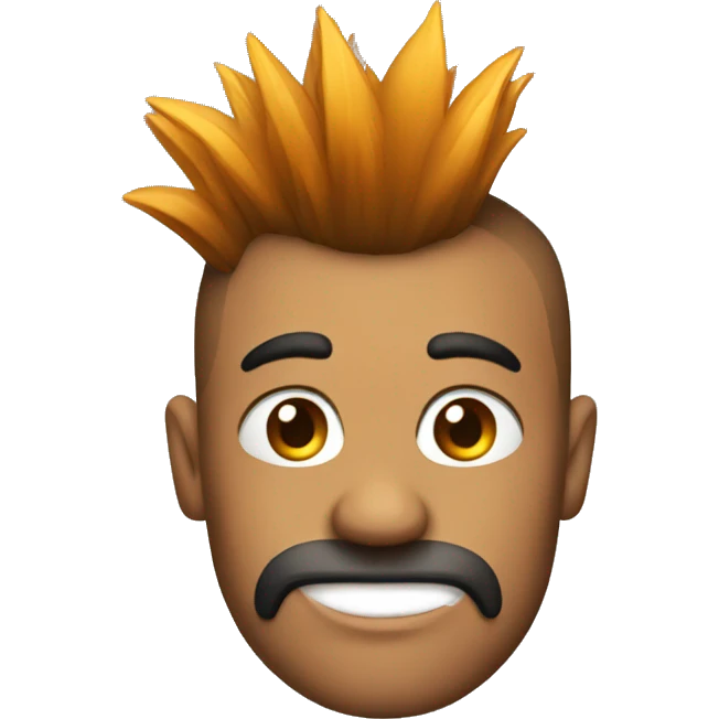 Guy with Mohawk  emoji