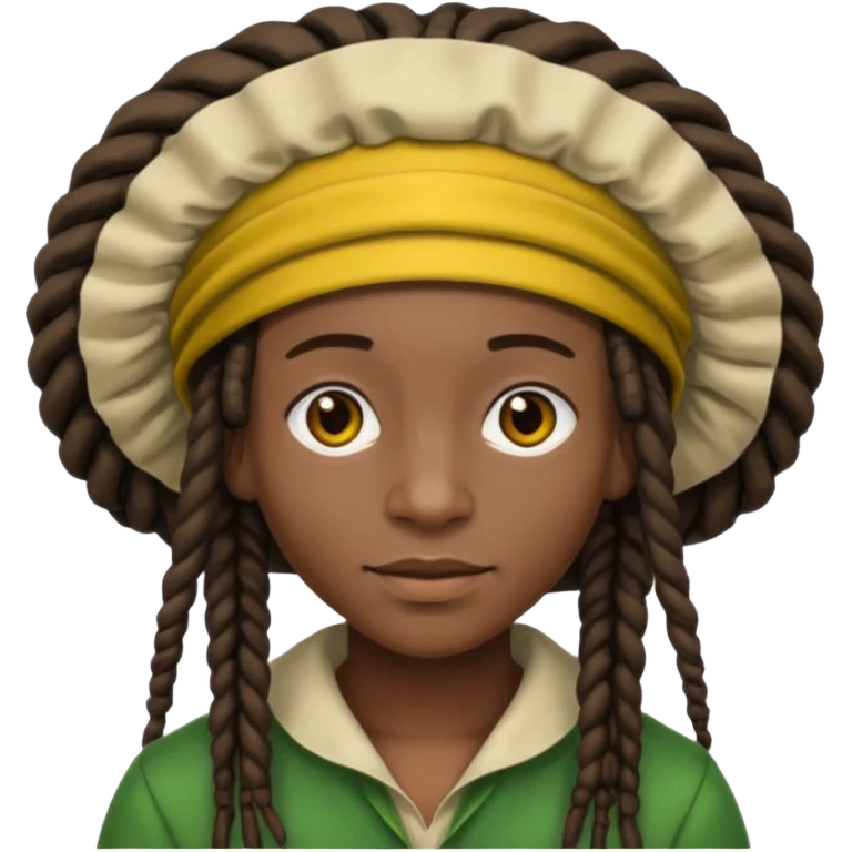 Jamaican dreads with a Jamaican bonnet emoji