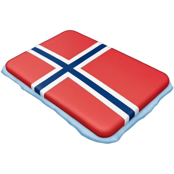 Norweigan flag on snowy ground  emoji