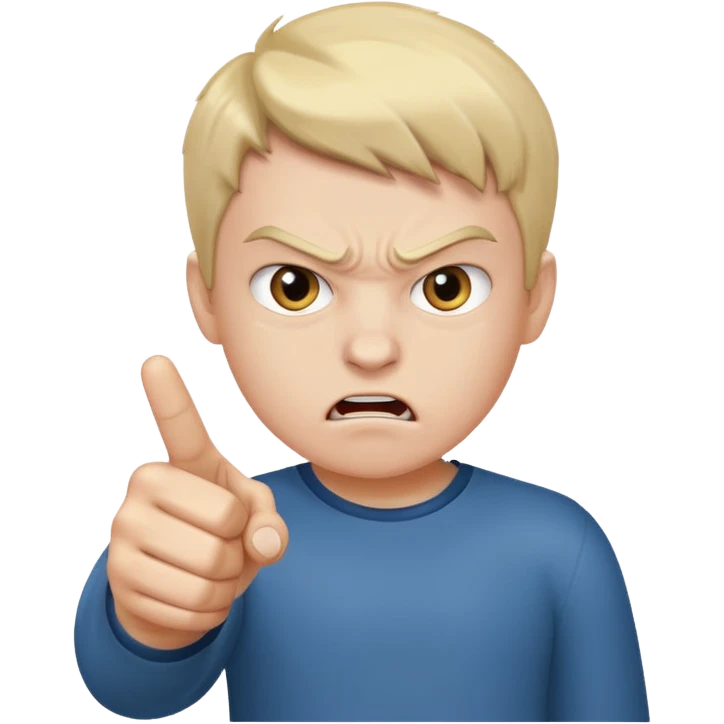 boy angrey adn pointing towards the user saying you emoji