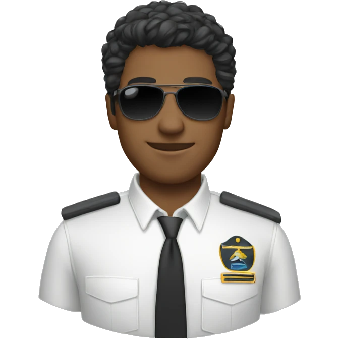 Pilot with black sunglasses  emoji
