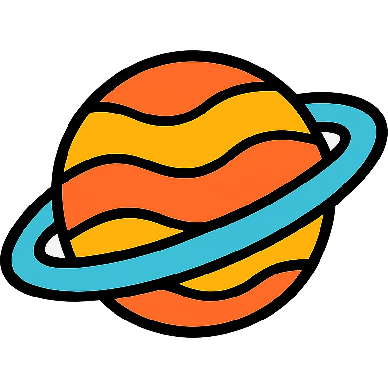 A planet emoji