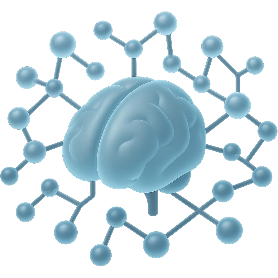 abstract neural network, technology AI emoji