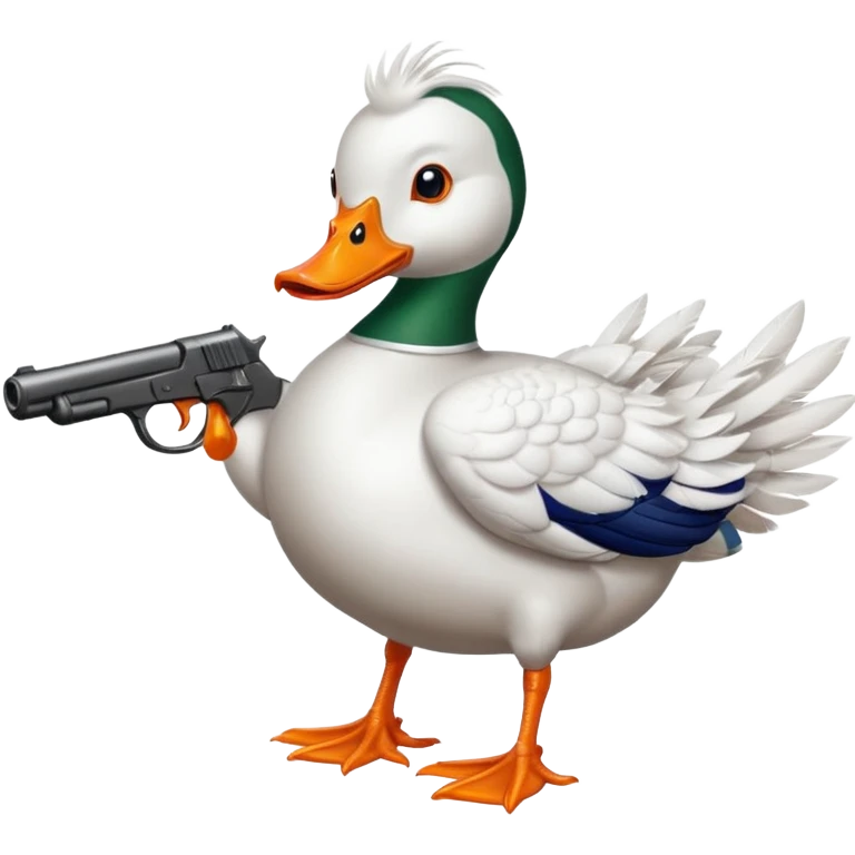 Duck with a gun emoji