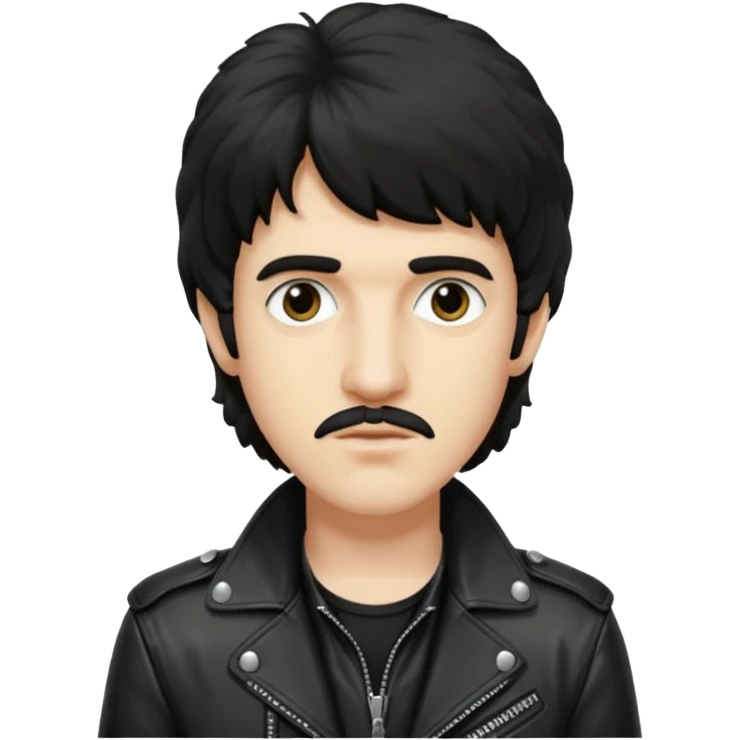 Phil Lynott with long dark brown hair emoji