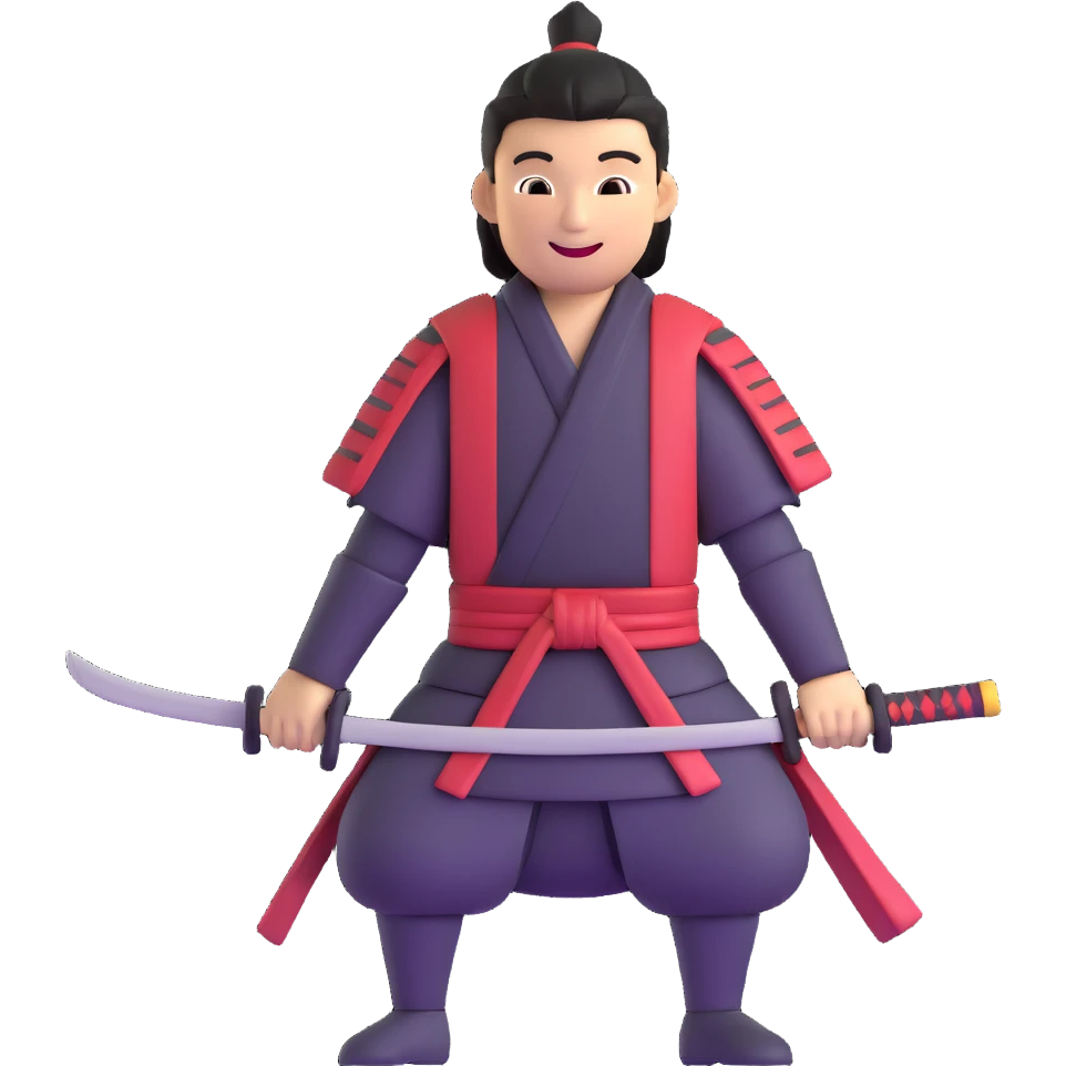 happy samurai emoji
