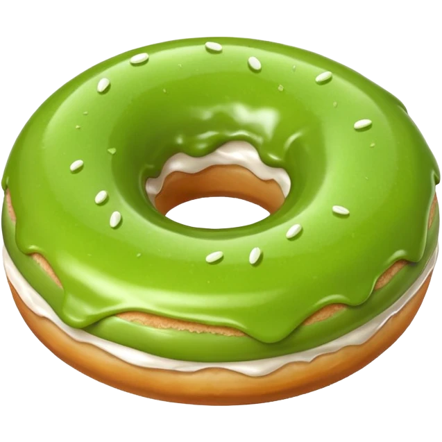 green apple donut emoji