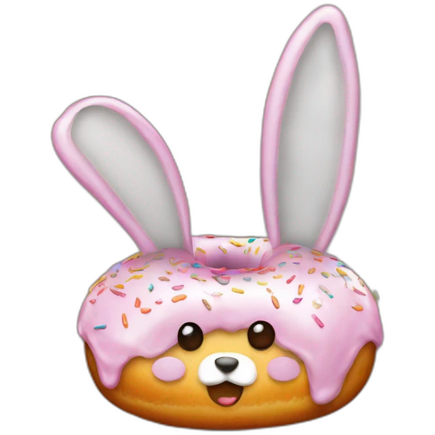 Donut with rabbit ear emoji