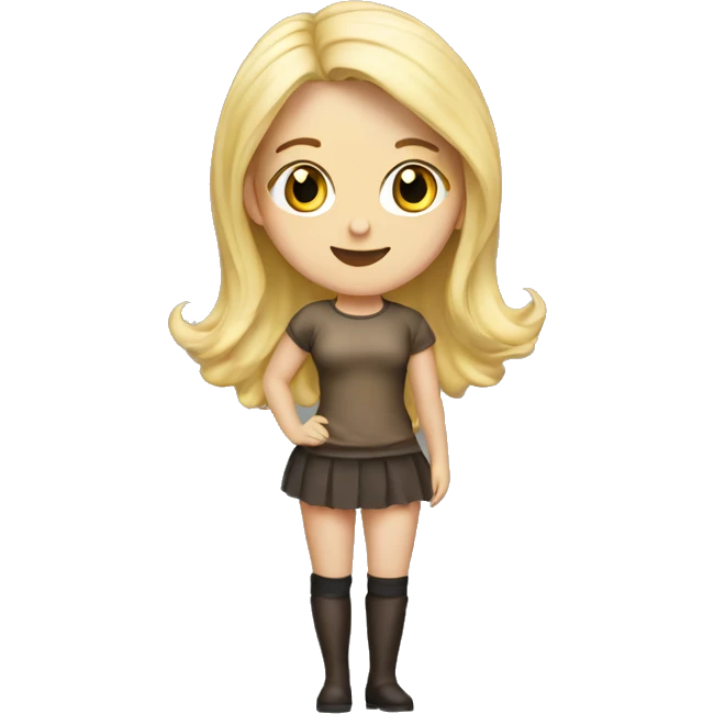 blonde girl in thighhighs emoji