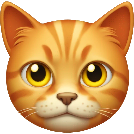 frowning orange cat with yellow eyes emoji