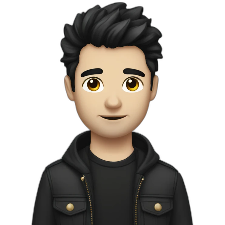 Spencer Kelly Loveless with dark hair emoji