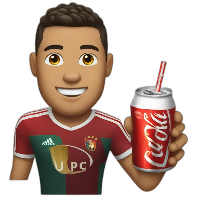 Ronaldo drink coca emoji