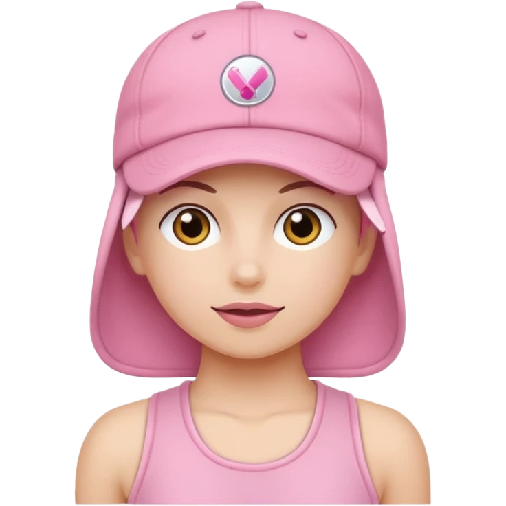 Pink gym cap emoji