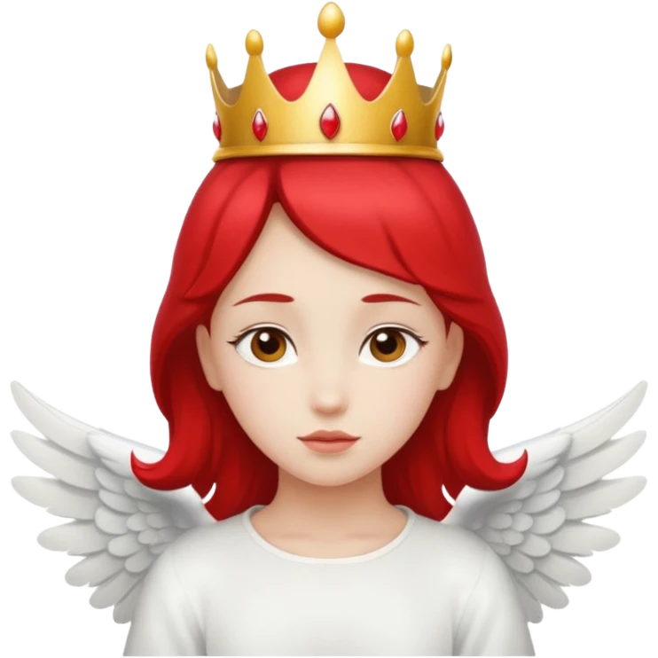 an angel with a red crown on her head, 4 wings emoji
